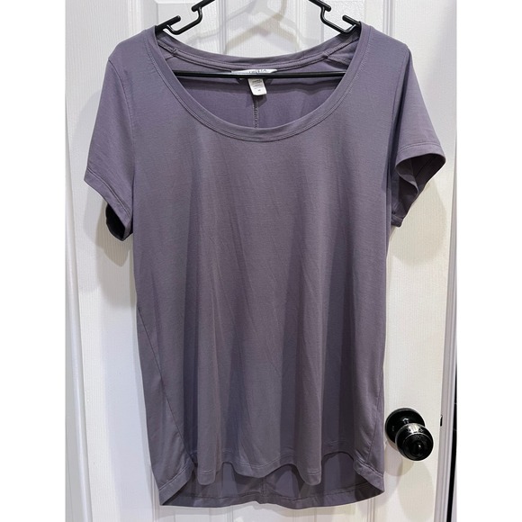 Athleta Tops - Athleta Stratus II Tee Purple Short Sleeve Scoop Neck T-Shirt Size M